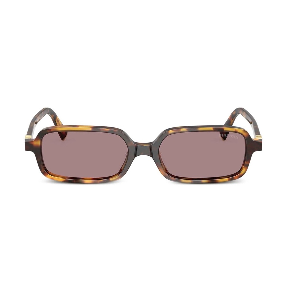 Miu Miu Tortoiseshell Rectangular Sunglasses - Br… - image 2